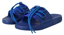 Load image into Gallery viewer, Dolce &amp; Gabbana Elegant Blue Slide Sandals
