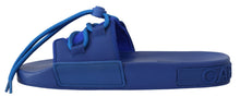 Load image into Gallery viewer, Dolce &amp; Gabbana Elegant Blue Slide Sandals
