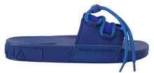 Load image into Gallery viewer, Dolce &amp; Gabbana Elegant Blue Slide Sandals
