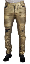 Load image into Gallery viewer, Dolce &amp; Gabbana Elegant Gold Denim Elegance
