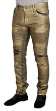 Load image into Gallery viewer, Dolce &amp; Gabbana Elegant Gold Denim Elegance
