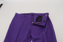 Load image into Gallery viewer, Dolce &amp; Gabbana Elegant Purple Wool Blend Trousers
