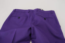 Load image into Gallery viewer, Dolce &amp; Gabbana Elegant Purple Wool Blend Trousers
