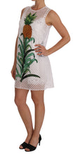 Load image into Gallery viewer, Dolce &amp; Gabbana Chic Pineapple Applique Midi Shift Dress
