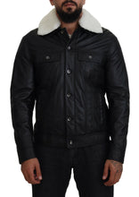 Load image into Gallery viewer, Dolce &amp; Gabbana Elegant Black Leather Bomber Jacket
