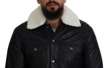 Load image into Gallery viewer, Dolce &amp; Gabbana Elegant Black Leather Bomber Jacket

