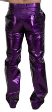 Load image into Gallery viewer, Dolce &amp; Gabbana Elegant Shining Purple Straight Fit Pants
