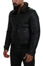 Load image into Gallery viewer, Dolce &amp; Gabbana Chic Black Leather Silk-Lined Jacket
