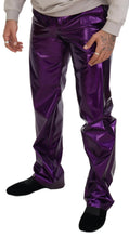 Load image into Gallery viewer, Dolce &amp; Gabbana Elegant Shining Purple Straight Fit Pants
