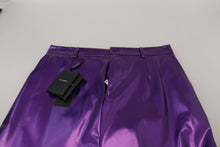 Load image into Gallery viewer, Dolce &amp; Gabbana Elegant Shining Purple Straight Fit Pants
