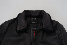Load image into Gallery viewer, Dolce &amp; Gabbana Chic Black Leather Silk-Lined Jacket
