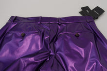 Load image into Gallery viewer, Dolce &amp; Gabbana Elegant Shining Purple Straight Fit Pants
