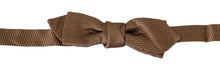 Load image into Gallery viewer, Dolce &amp; Gabbana Elegant Brown Gold Bow Tie
