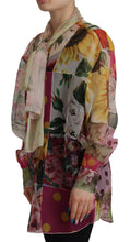 Load image into Gallery viewer, Dolce &amp; Gabbana Multicolor Silk Ascot Collar Blouse
