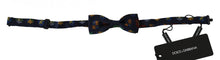 Load image into Gallery viewer, Dolce &amp; Gabbana Exquisite Silk Bow Tie in Blue Flags Print
