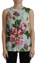 Load image into Gallery viewer, Dolce &amp; Gabbana Chic Round Neck Sleeveless Tank with Tropical Rose Print
