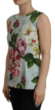 Load image into Gallery viewer, Dolce &amp; Gabbana Chic Round Neck Sleeveless Tank with Tropical Rose Print
