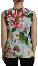 Load image into Gallery viewer, Dolce &amp; Gabbana Chic Round Neck Sleeveless Tank with Tropical Rose Print
