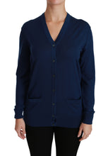 Load image into Gallery viewer, Dolce &amp; Gabbana Elegant Blue Virgin Wool Cardigan
