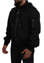 Load image into Gallery viewer, Dolce &amp; Gabbana Sleek Black Hooded Bomber Jacket
