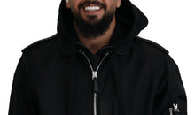 Load image into Gallery viewer, Dolce &amp; Gabbana Sleek Black Hooded Bomber Jacket
