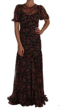 Load image into Gallery viewer, Dolce &amp; Gabbana Elegant Floral A-Line Silk Dress
