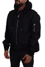 Load image into Gallery viewer, Dolce &amp; Gabbana Sleek Black Hooded Bomber Jacket
