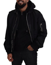 Load image into Gallery viewer, Dolce &amp; Gabbana Sleek Black Hooded Bomber Jacket
