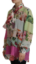 Load image into Gallery viewer, Dolce &amp; Gabbana Elegant Floral Patchwork Silk Blouse
