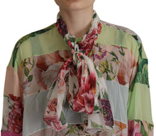 Load image into Gallery viewer, Dolce &amp; Gabbana Elegant Floral Patchwork Silk Blouse
