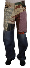 Load image into Gallery viewer, Dolce &amp; Gabbana Multicolor Silk Patchwork Men Denim Jeans
