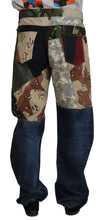 Load image into Gallery viewer, Dolce &amp; Gabbana Multicolor Silk Patchwork Men Denim Jeans
