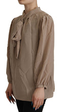 Load image into Gallery viewer, Dolce &amp; Gabbana Elegant Silk Ascot Collar Blouse

