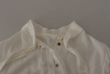 Load image into Gallery viewer, Dolce &amp; Gabbana Elegant Silk Ascot Collar Blouse
