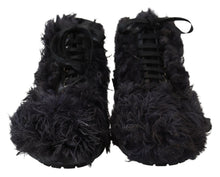 Load image into Gallery viewer, Dolce &amp; Gabbana Black Leather Shearling Ankle Boots
