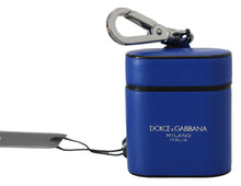 Load image into Gallery viewer, Dolce &amp; Gabbana Elegant Blue Leather Airpods Case
