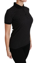 Load image into Gallery viewer, Dolce &amp; Gabbana Elegant Black Dotted Polo Shirt
