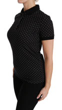 Load image into Gallery viewer, Dolce &amp; Gabbana Elegant Black Dotted Polo Shirt

