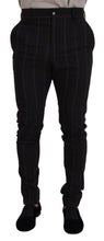 Load image into Gallery viewer, Dolce &amp; Gabbana Elegant Black Striped Chino Pants
