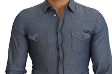 Load image into Gallery viewer, Dolce &amp; Gabbana Elegant Casual Blue Cotton Shirt
