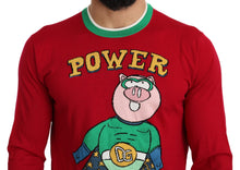Load image into Gallery viewer, Dolce &amp; Gabbana Elegant Red Wool-Silk Crewneck Sweater
