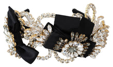 Load image into Gallery viewer, Dolce &amp; Gabbana Elegant Silk Crystal Diadem - Gold &amp; Black
