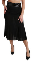 Load image into Gallery viewer, Dolce &amp; Gabbana Elegant High Waist Sequin Black Skirt
