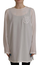 Load image into Gallery viewer, Dolce &amp; Gabbana Elegant Silk Top with Logo Embroidery
