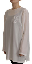Load image into Gallery viewer, Dolce &amp; Gabbana Elegant Silk Top with Logo Embroidery
