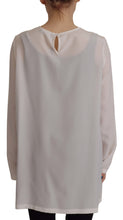 Load image into Gallery viewer, Dolce &amp; Gabbana Elegant Silk Top with Logo Embroidery
