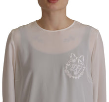 Load image into Gallery viewer, Dolce &amp; Gabbana Elegant Silk Top with Logo Embroidery
