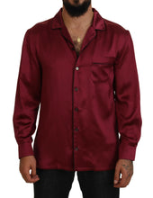 Load image into Gallery viewer, Dolce &amp; Gabbana Elegant Silk Pajama Top in Bordeaux
