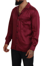 Load image into Gallery viewer, Dolce &amp; Gabbana Elegant Silk Pajama Top in Bordeaux
