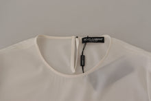 Load image into Gallery viewer, Dolce &amp; Gabbana Elegant Silk Top with Logo Embroidery
